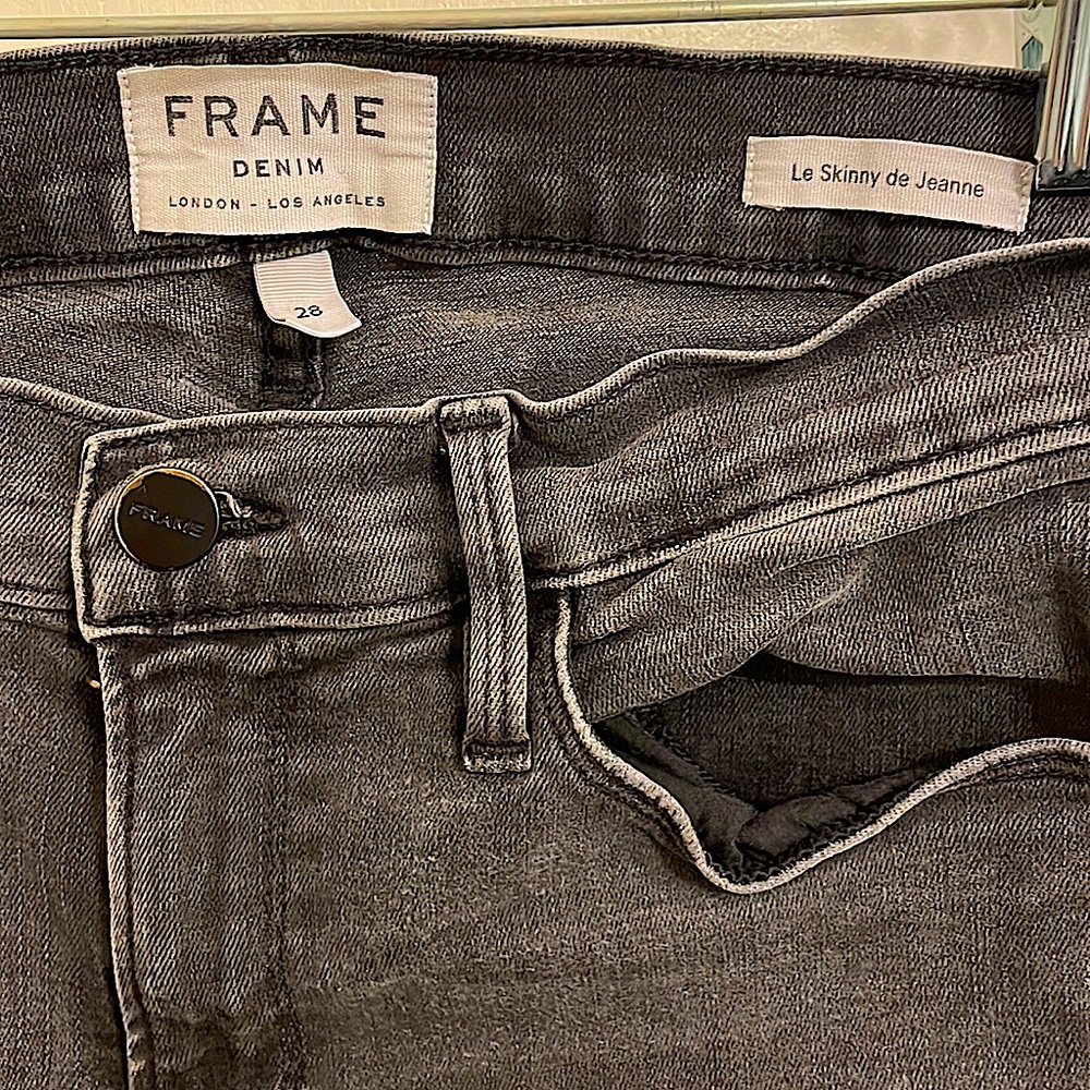 Frame Faded Black Jeans - Le Skinny de Jeanne
